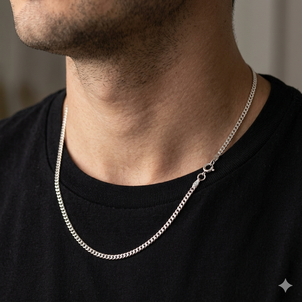 Collana Modello Grumetta in Oro 18 Carati di 3.90 Grammi, 50 centimetri.
