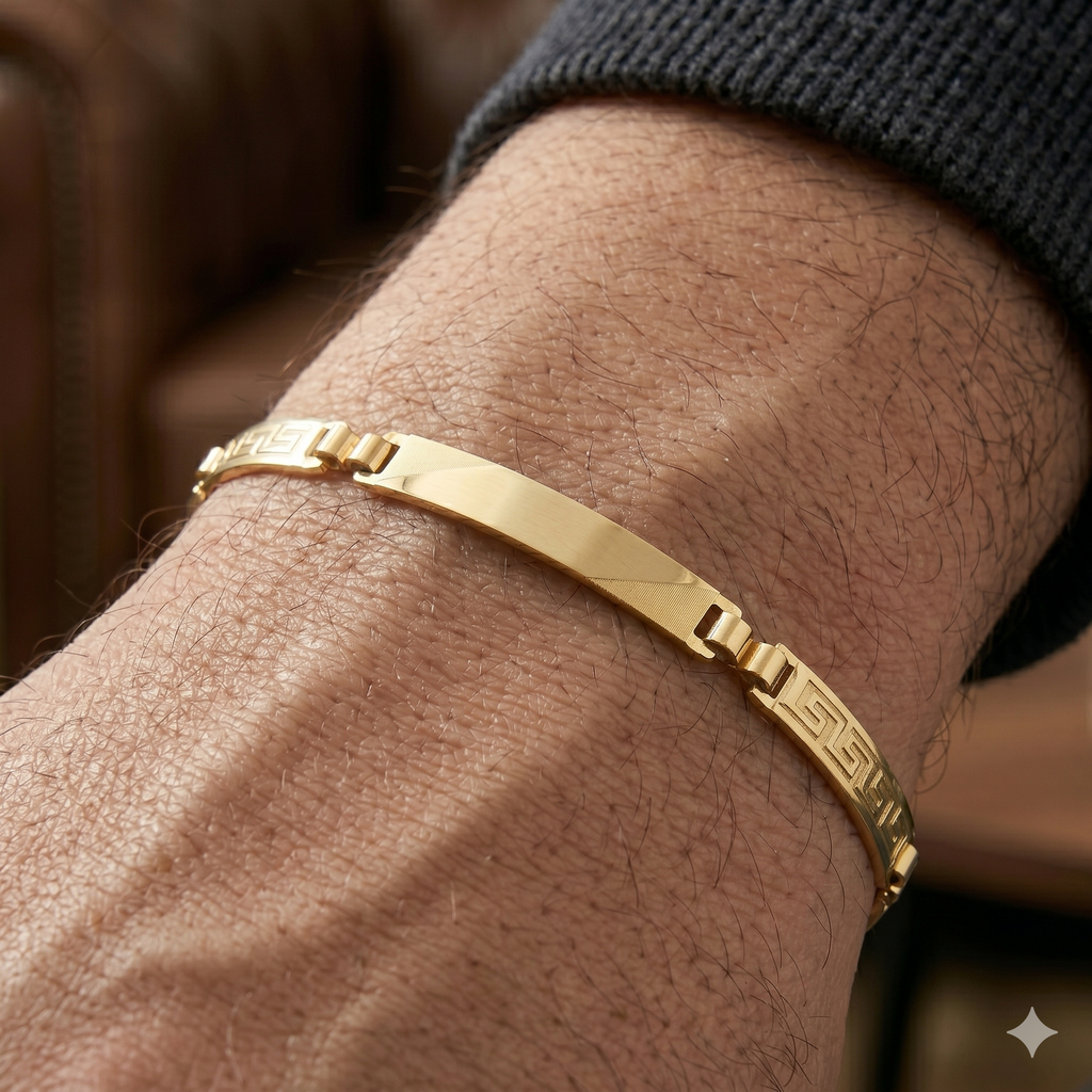 Bracciale Oro 18 Carati a Lastre di 3,50 grammi.