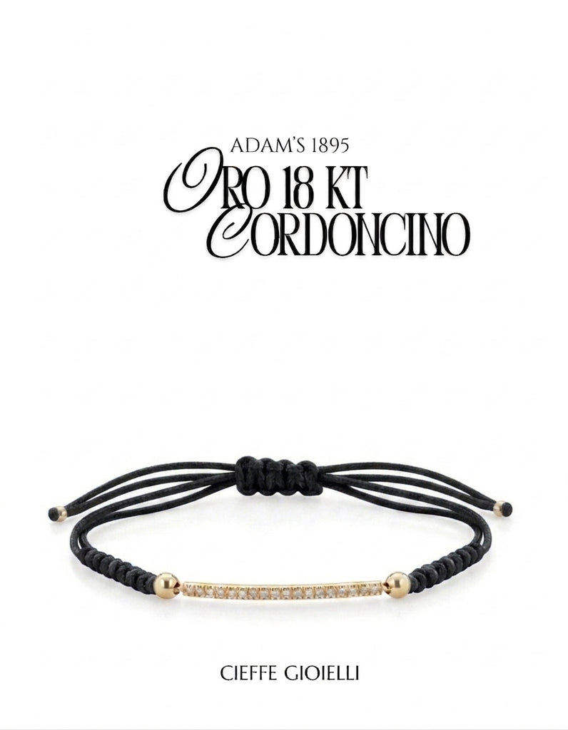 Bracciale Tennis Uomo con Brillanti Naturali in Oro Giallo 18 Carati.