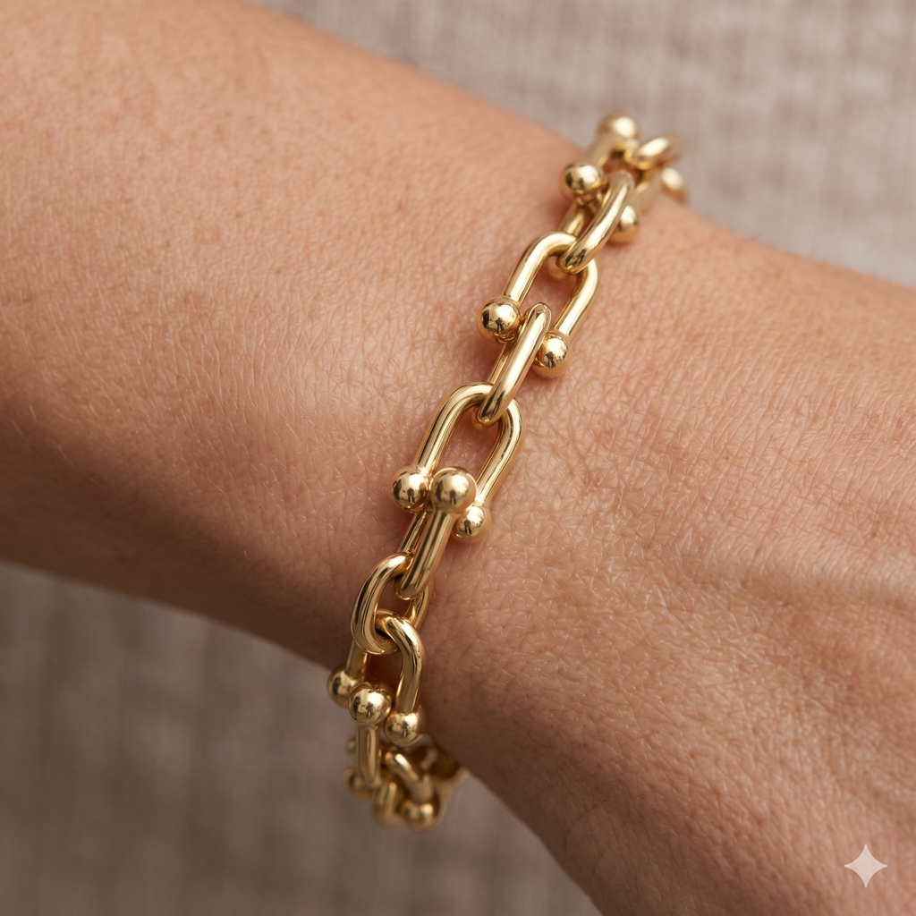Bracciale a Catena in Oro Giallo 18 Carati di 9.3 Grammi.