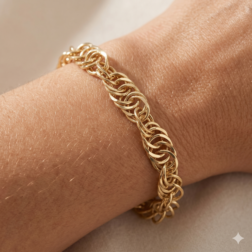 Bracciale a Catena in Oro Giallo 18 Carati di 2.7 Grammi.