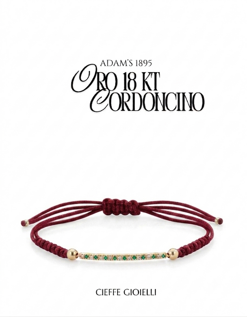 Bracciale Tennis Uomo con Brillanti e Smeraldi Naturali in Oro Giallo 18 Carati.