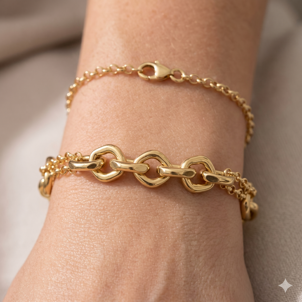 Bracciale a Catena in Oro Giallo 18 Carati di 5.4 Grammi.