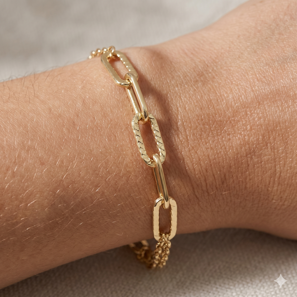 Bracciale a Catena in Oro Giallo 18 Carati di 4.4 Grammi.