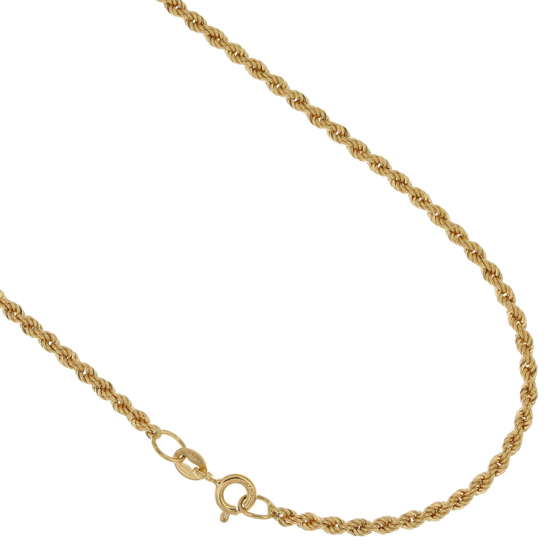Collana Oro 18 Carati Modello Fune Laser Uomo/Unisex 3 grammi.