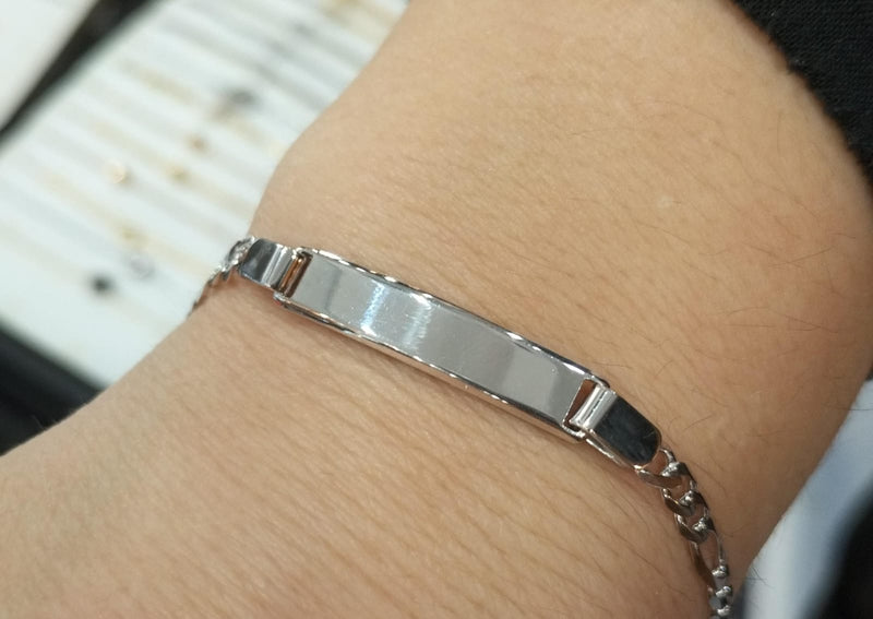 Bracciale in argento 925 con incisione personalizzata.