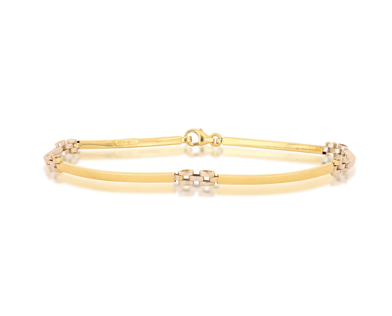 Bracciale Oro 18 Carati a Piastre di 3.50 grammi.