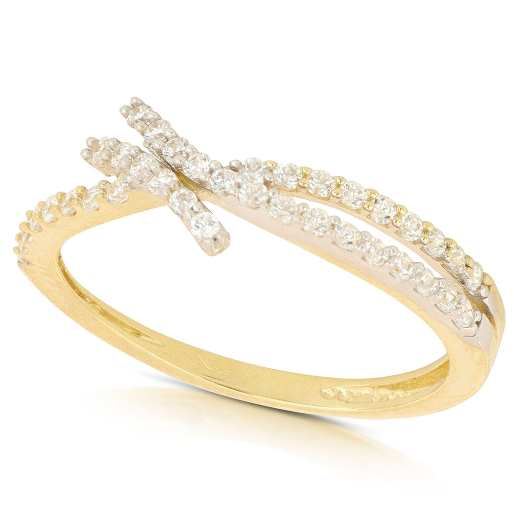 Anello Donna in oro 18 Carati modello Fantasia di 2.30 Grammi con Zirconi.