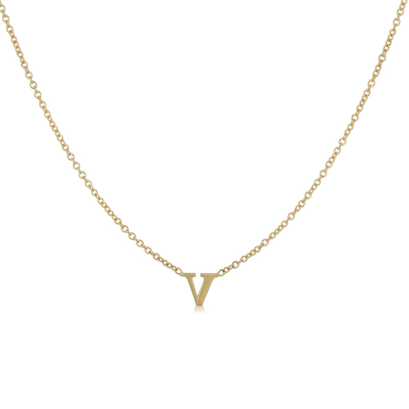 Collana con Lettera Iniziale in Oro 18 Carati.