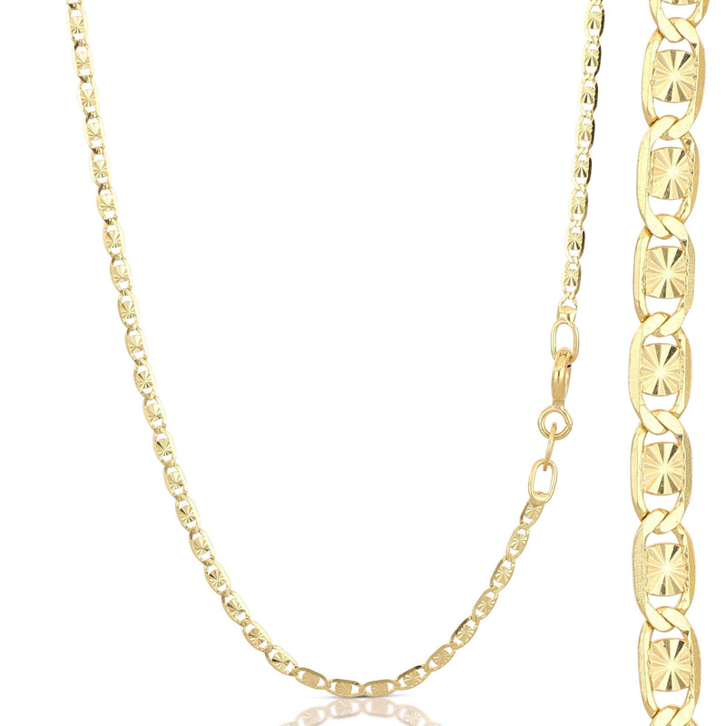 Collana Uomo Oro 18 Carati Modello Neve di 2.40 Grammi, 50 centimetri.