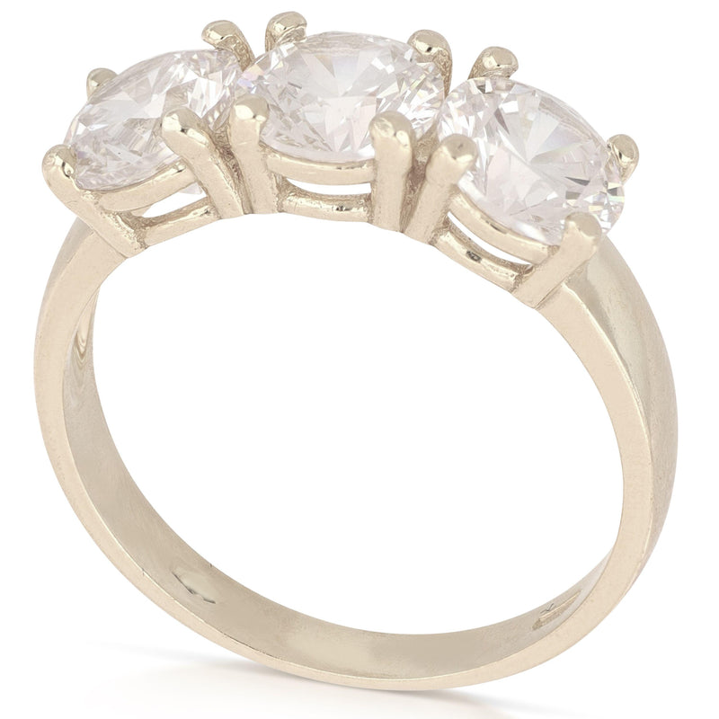 Anello Donna Trilogy in Oro 18 Carati con Zirconi.