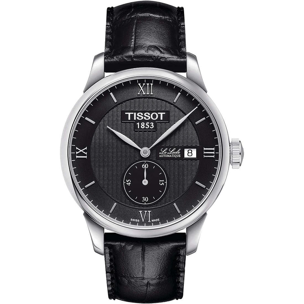 Tissot Orologio Uomo Automatico, Cassa 39mm, Cinturino In Acciaio, Quadrante Nero, Data E Giorno, Svizzero